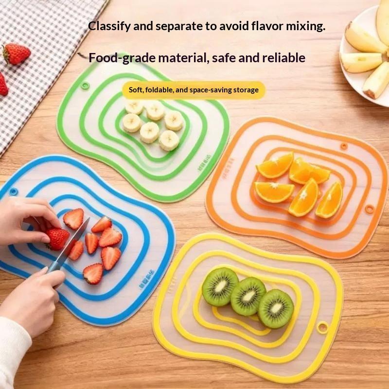 Kitchen Non-Slip Chopping Blocks Tool Flexible Transparent Cutting Board Kitchen Pp Cutting Boards Classification Chopping Board