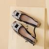 New Women Flat Shoes Fashion Crystal Soft Upper Boat Shoes Girl Comfortable Slip-on Loafers