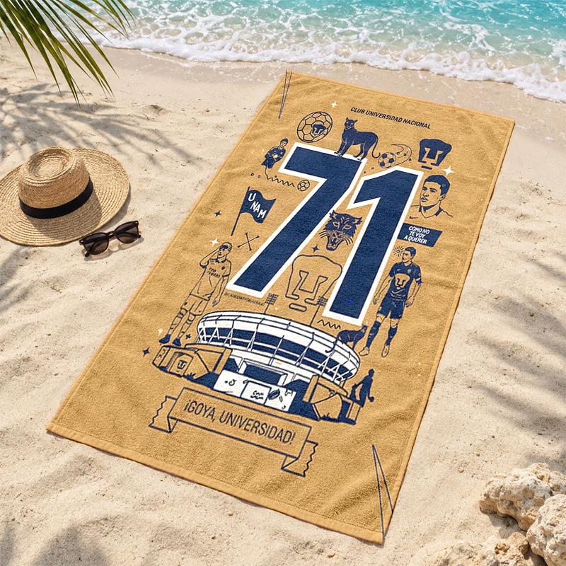 Club universidad nacional pumas Microfiber Beach Towel Quick Dry Sand Free Lightweight Beach Towels for Travel Swimming Camping