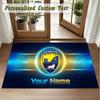 Crystal Velvet Square Rug Custom NameReading FC Pattern Non Slip Home Floor Decor Rug