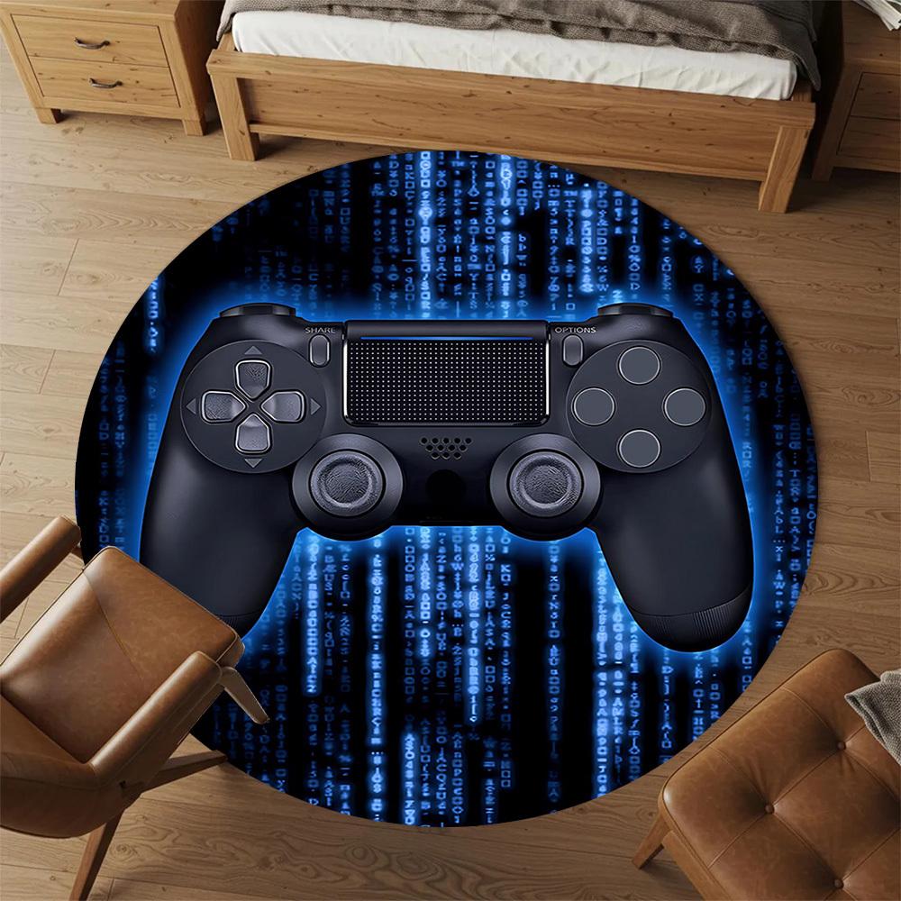 1pc gamepad controller Round Chair mat Area Rug - Non-Slip, Floor Mat for Office, Bedroom, and Indoor Decor c1125143