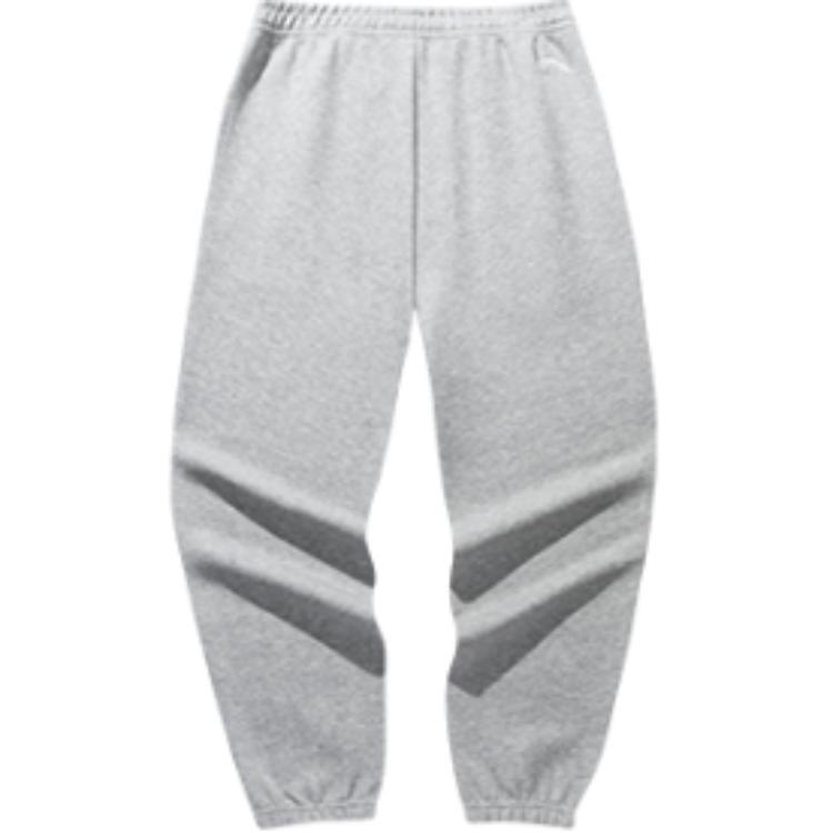 Anta Loose Retro Versatile Knitted Sports Pants Men Bottoms Gray Heather-Gray 152518302S-1