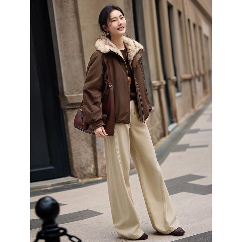 Women's Faux Fur Trimmed Padded Parka Jacket