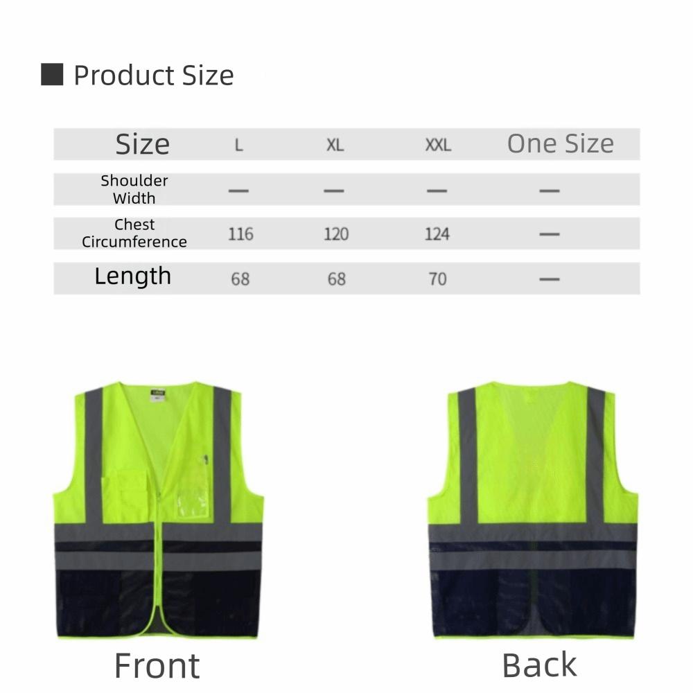 Breathable Security Vests High Visibility Workwear Uniforms Work Vest Running Cycling Sports
