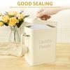 Washing Powder Storage Box Metal Laundry Detergent Box with Handle Lid and Spoon Large Capacity Laundry Powder Bin Storage Can