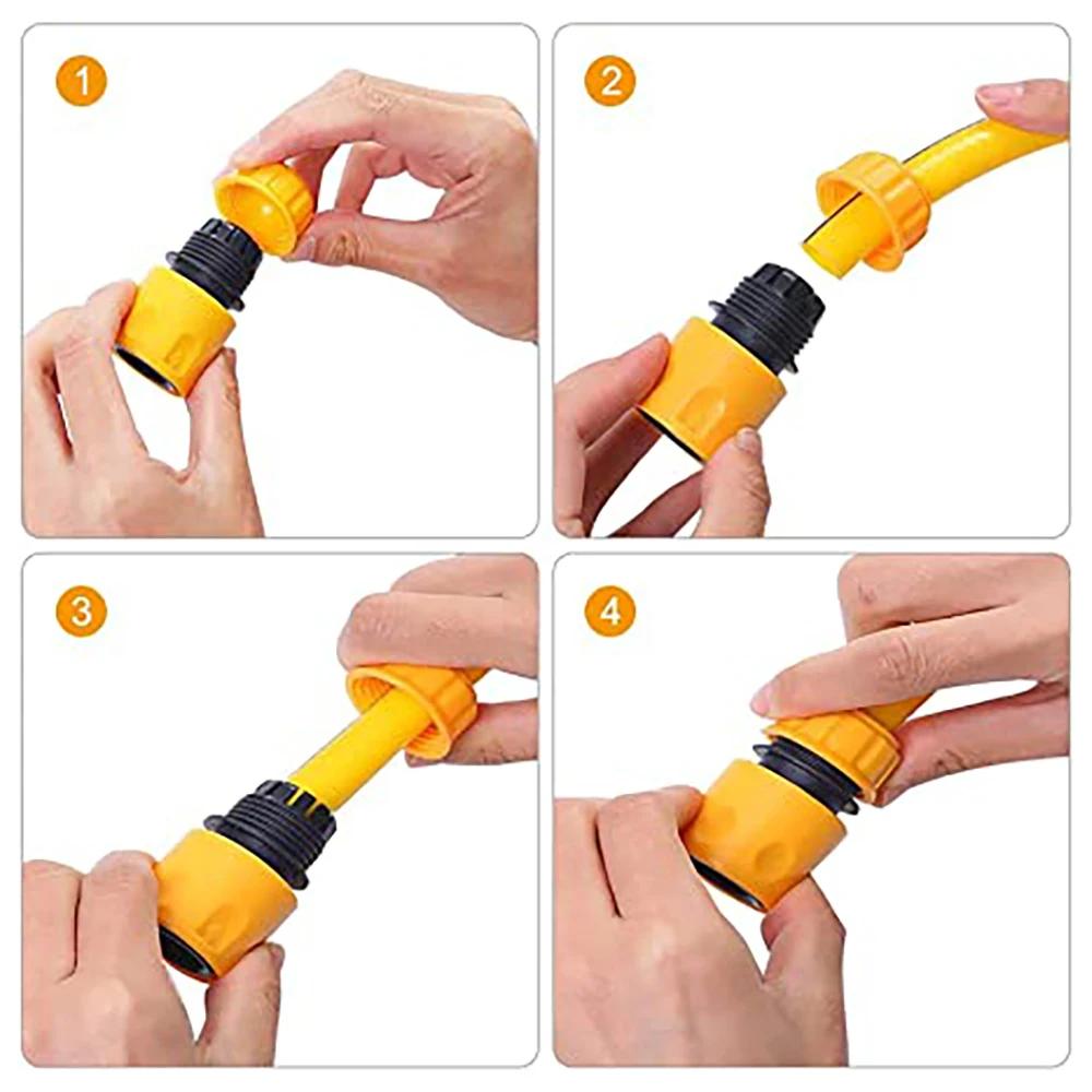 15Pcs Garden Hose Connector Set, Quick Connectors for Pipe Repair, 3 Tap Extender, Irrigation Accessories