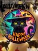 2D Flat Wooden Hanging Decorative signs,Halloween Decorations, Family Wall or Door Decorations,garden decorations,Halloween Gifts for Friends