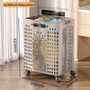 Extra Large Foldable Laundry Basket with Wheels - High Capacity, Movable & Durable