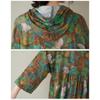 DIMANAF 2025 Mărimi Mari Rochie de Bază de Vară pentru Femei Imprimeu Floral Vintage Casual Larg cu Glugă Rochie Lungă Maxi