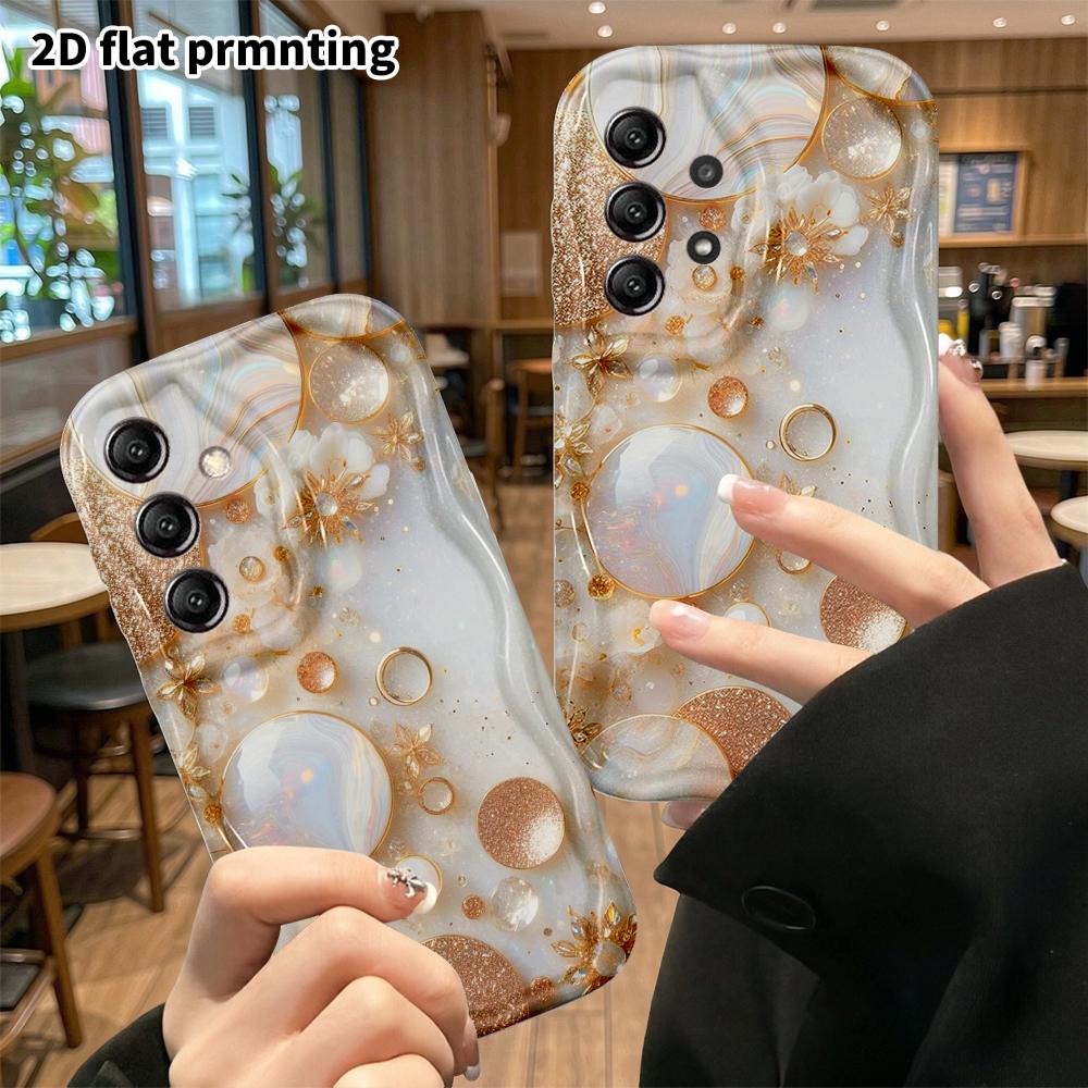 Phone Case: 2D Flat Samsung Galaxy A34 A35 M05 M06 S20 S22 S21 FE Plus 5G Protective Case, Gem Jewelry, Christmas and Halloween Gift