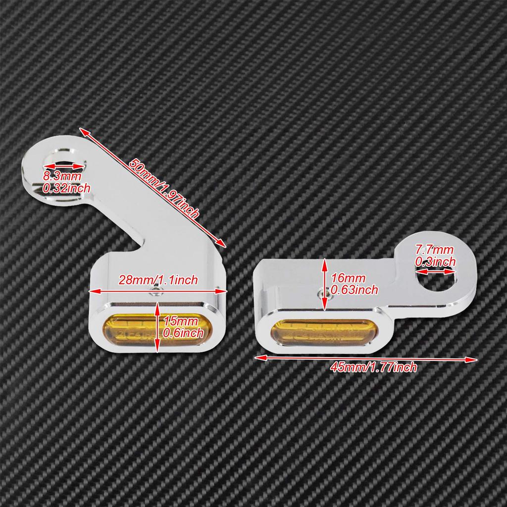 HDBUBALUS LED Turn Signal Indicator for Harley Touring Softail Slim FLS (A Chrome)