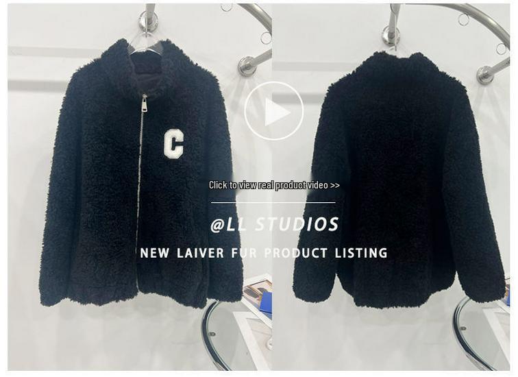 Winter 2026 Fleece Jacket for Middle-Aged Women - Thickened Short Hoodie for Autumn and Winter