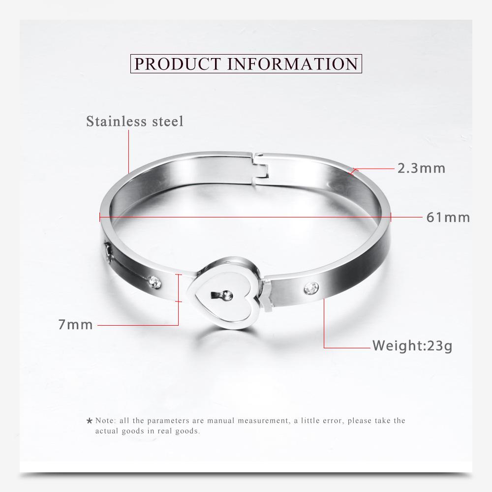 Fly to the Clouds Titanium Steel Couple's Concentric Lock Bracelet & Necklace Set
