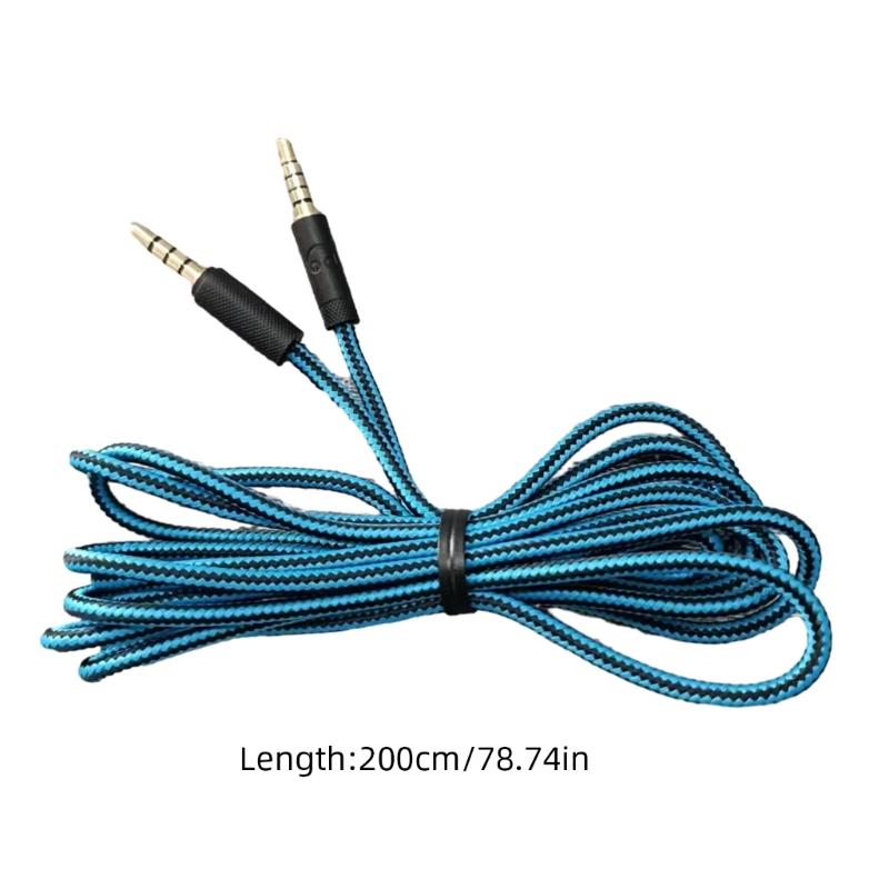 Nylon Braided Wire for G233 G433 GPRO GPROX Headphones Sturdy and Wear Resistant Design Headphones Cable Replacement