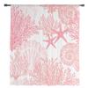 Pink Ocean Coral Shell Starfish Abstract Sheer Curtains for Living Room Decoration Window Curtains Kitchen Tulle Voile Curtains