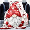 Cute Love Midget Digital Print Flannel Blanket Lunch Break Outdoor Travel Camping Valentine'S Day Blanket