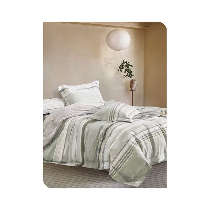 Parure de couette "Imprimé double face" percale pur coton peigné 80 fils/cm² pour lit 160 à 180 King Size - TA-26-25 -