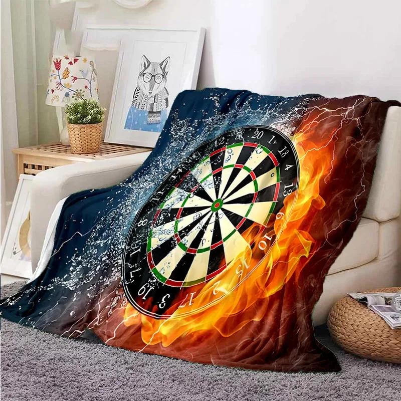 Darts Pattern Flannel Throw Blanket Blank Soft Warm Series and Ice Fire Darts Fashion Flannel Warm Sofa Bed Camping Kids Gifts