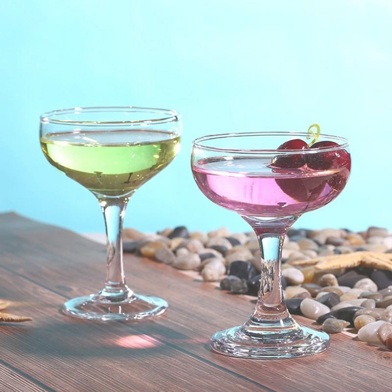 Disposable Transparent Party Cups - Cocktail/Champagne Flutes, Wedding Birthday Decor Tableware