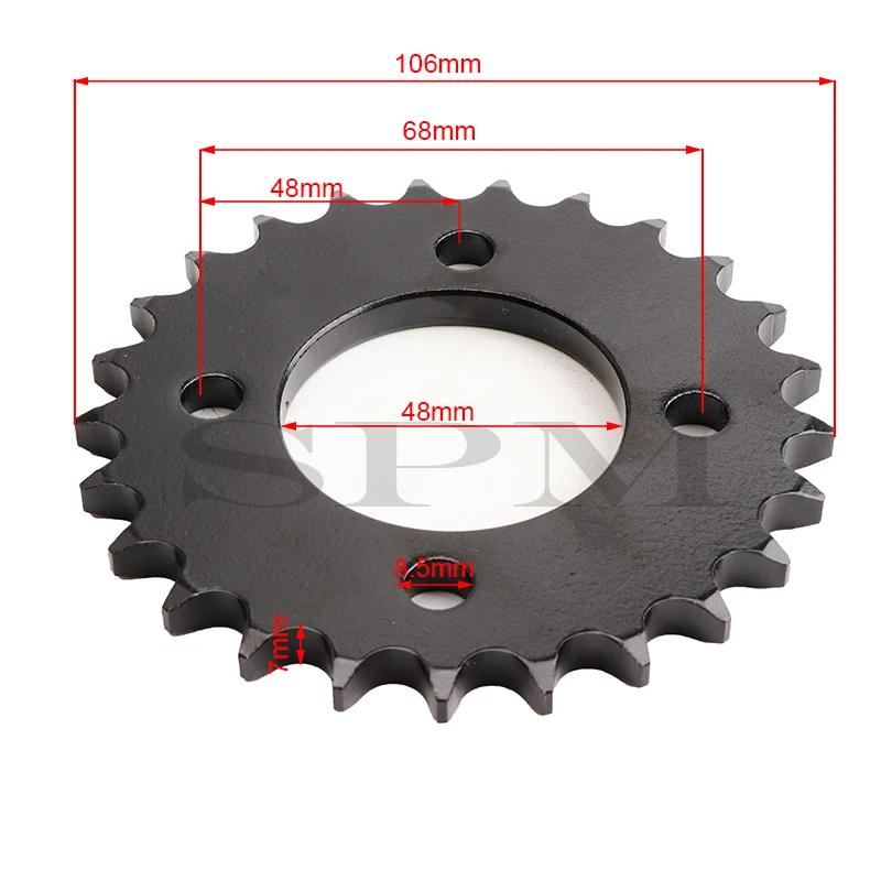 420 Chains 25T 428 25 Teeth Motorcycle Chain Sprockets Rear Back Sprocket Cog For 110cc 125cc 140cc Dirt Pit Bike Go-kart Buggy