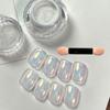 1jar Cushion Mermaid Aurora Chrome Nail Powder Laser Holographic Unicorn Nail Glitter Pigment Air Cushion Nail Rubbing Dust 0.3g