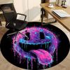 1pc Smiley Face Office Round Area Rug, Indoor Mat Suitable For Office, Under Office Chairs Bedroom Living Room Home Decor, Room Deco