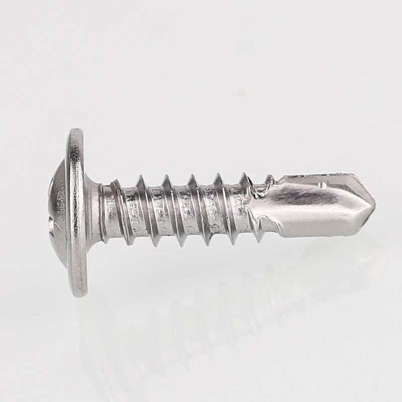 410 Stainless Steel Round Head Self-Drilling Screws with Washer - Swallow Tail Pan Head