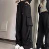 Women Large Pocket Cargo Pants 2025 Spring Summer New Style Loose Slimming Casual Sports Wide Leg Pants