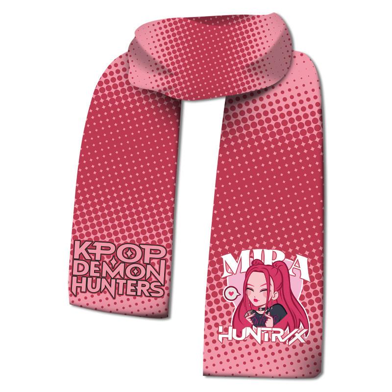 Cachecóis de Veludo Anime Print Rumi Mira Zoey Outono Inverno Cachecol para Crianças Meninos Meninas