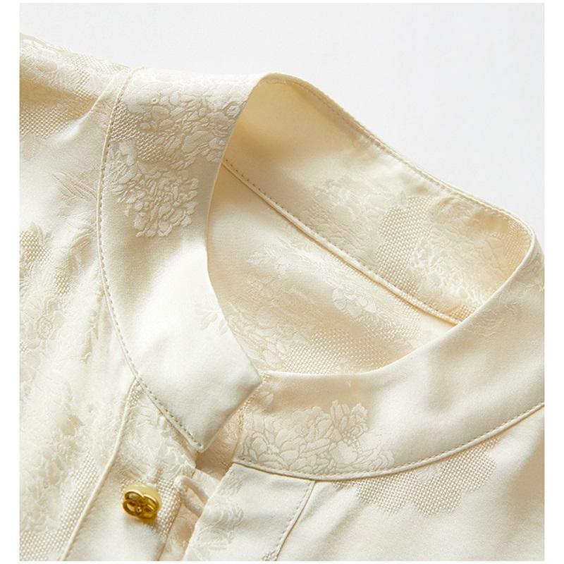 Silk Blouse Women's Chinese Senior Sense Of Light Luxury Temperament Models Tops