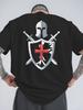 Unisexs Crusader Armor Patternvibrant Red Medieval Knight Print Breathable Cotton Summer Oneck Shortsleeved Tshirt