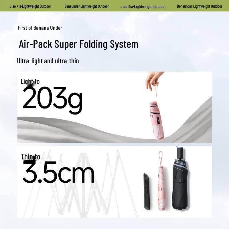 beneunder Ultra-Thin UV Protection Portable Folding Umbrella
