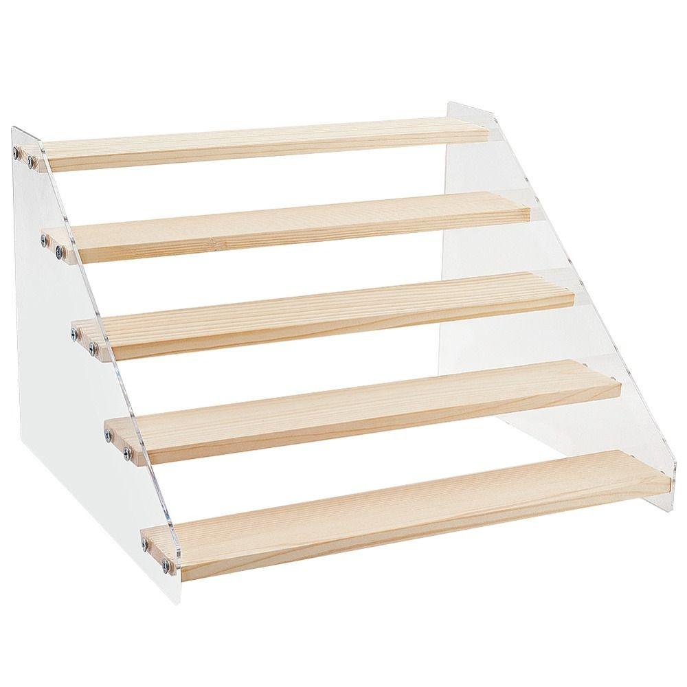 Transparent Doll Figures Model Shelf Ladder Type Plush Doll Display Rack Doll Storage