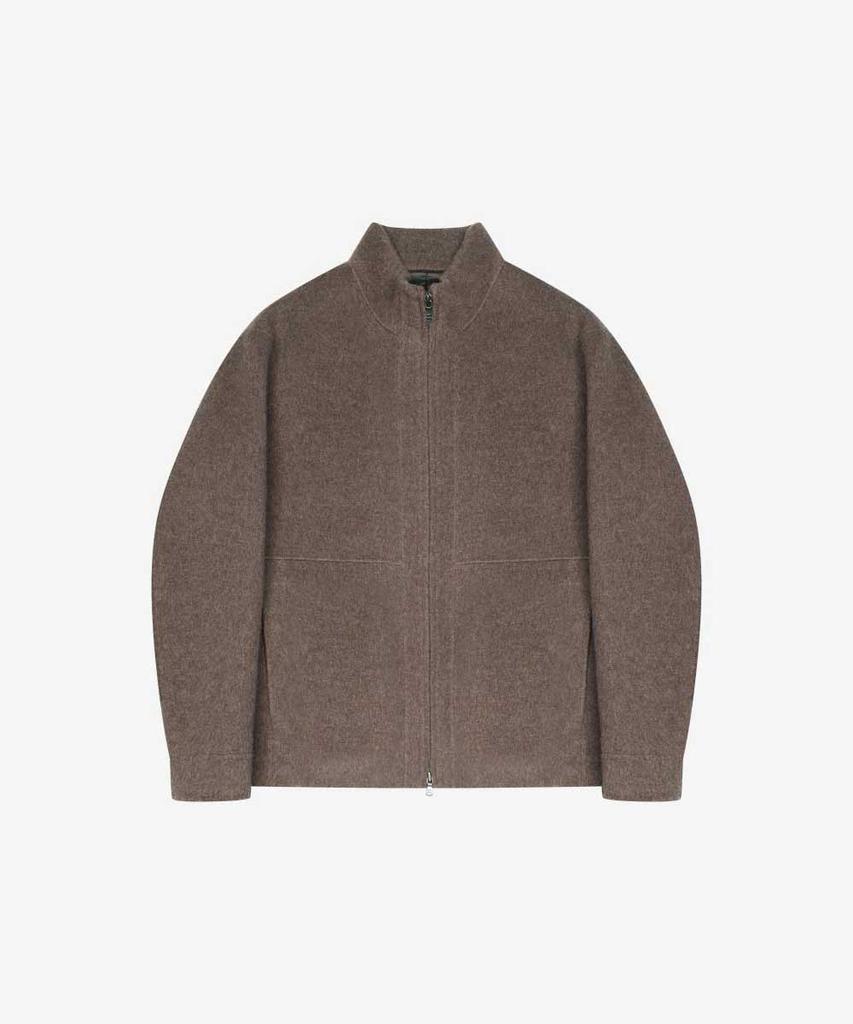 Sieg Handmade High-Neck Zip-Up Jumper Brown (Pjmax6014)