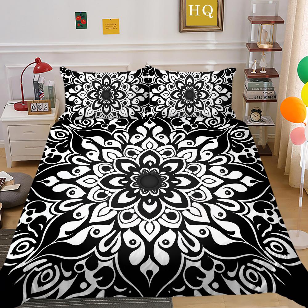 Bedding Set Cover 3D Mandala Printed Luxury Bedroom Decoration King Size Teens Duvet Cover Set