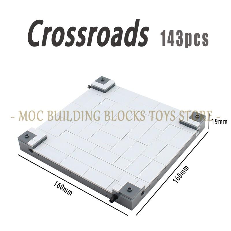 Moc Urban Transportation System Blocks City Traffic Network Signal Lights & Railway Public Building Bricks Creative Design Toys
