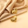 Fashion Jewelry Love Stud Earrings Creative Irregular Folds Texture Heart Earrings Stainless Steel Gold Plated Earrings