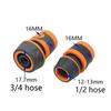 1/2 3/4 Inch Car Wash Hose Quick Connector for 16mm 20mm Hose Water Stop Joint Irrigation Fittings Pipe Adapters 1 Pc