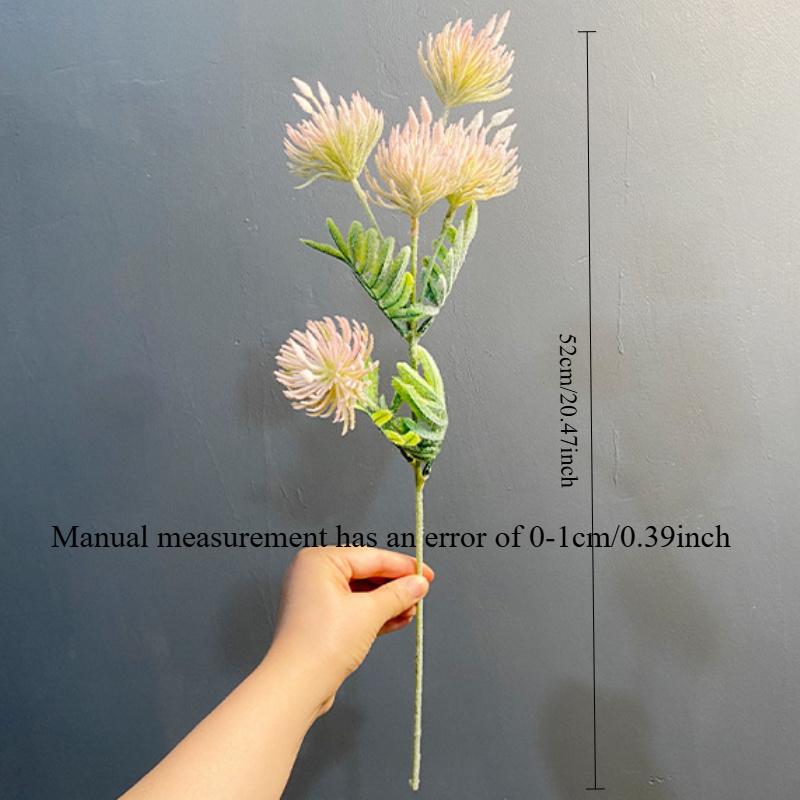1 Stück Einzelne Simulierte Blume, Mimosen-Simulierte Blume, Hochzeitsblume, Hotel- und Restaurantdekoration Grüne Pflanze Kunstblume