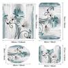 4-Piece Set 3D Printed 180x180cm Waterproof Shower Curtain With Hooks Bathroom Floor Mat U-Shaped Mat Toilet Cover Mat For Home
