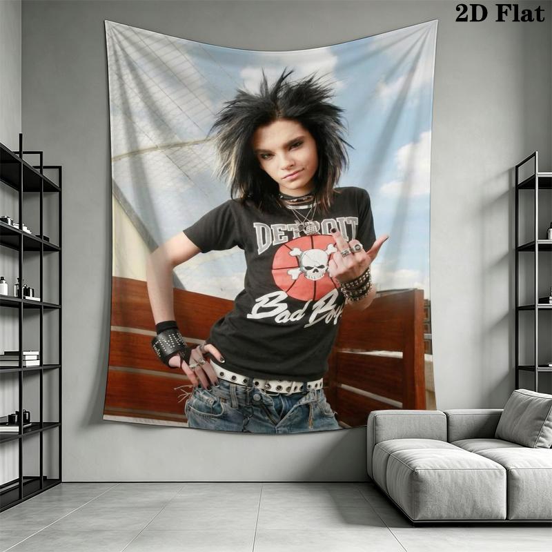 BILL KAULITZ Wall Tapestry Aesthetic Wall Hanging Printed Fabric Blanket Decorative Tapestries for Bedroom Living Room Home Decor