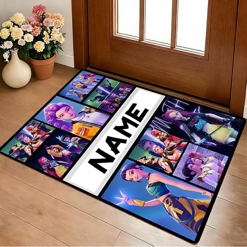 Custom Name Fantasy Heroes Living Room Non-Slip Area Rug Soft Carpet for Bedroom Kids Playroom Sofa Office Home Decor Doormat