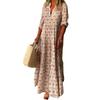 Women's Retro Stand-Up Collar Plus Size Summer Dress