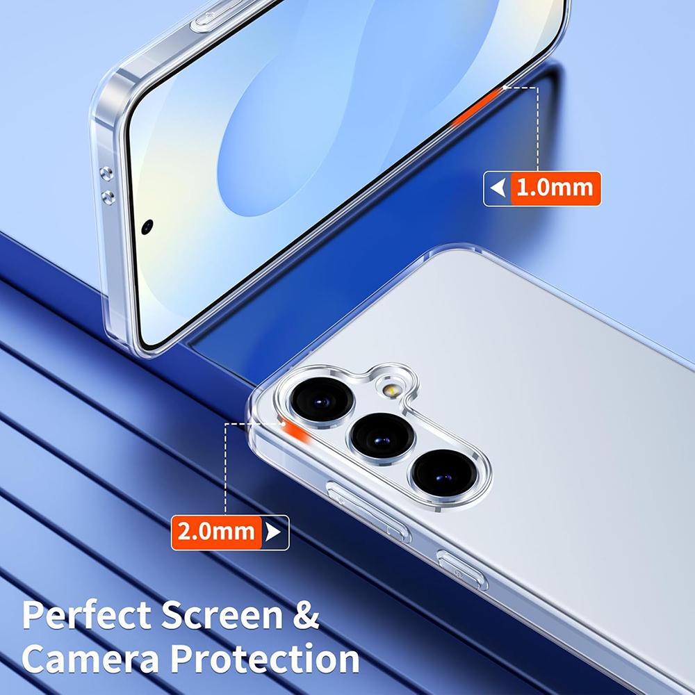 Transparent Black Silicone Soft Case For Samsung Galaxy S25 Edge S24 S21 FE S23 S22 Ultra Plus Ultra-Thin Clear Cover Slim Shell