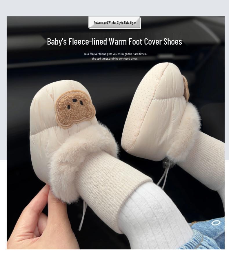 Unisex Baby Toddler Warm Velvet Socks Shoes - Cute Casual for Newborns (0-12 Months)