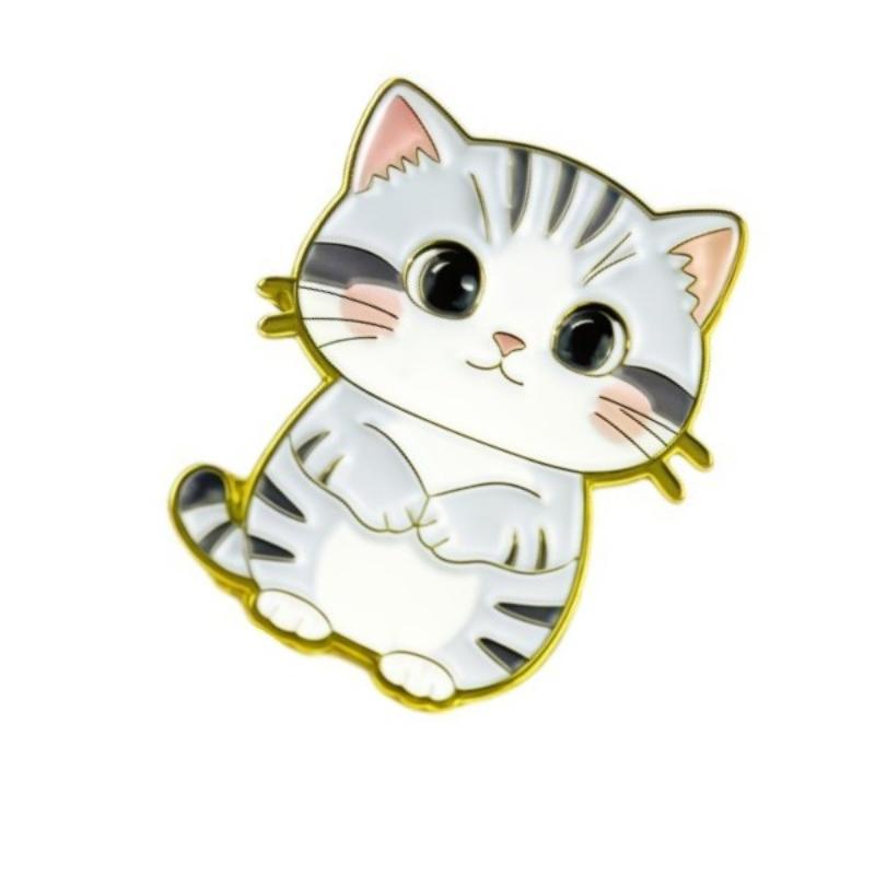 Cute Cartoon Cat Enamel Pins Bright Colors Creative Designs For Backpacks Jackets Hats Cat Lover Gifts