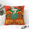 Illustration Of Diagonal Square Art Pillow Case Cotton Linen Fabric Square Zipper Pillowcase Home Decorative Living Room