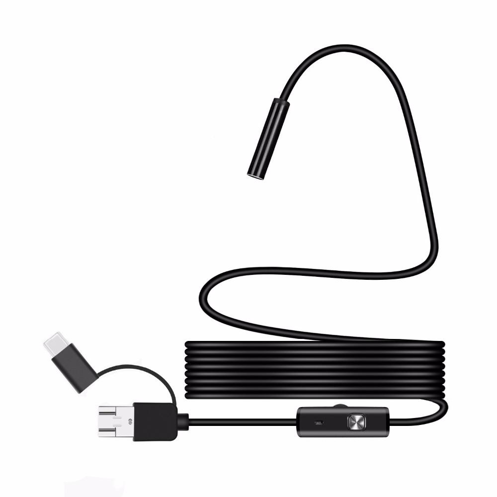 1200P Mini-Kamera 1m/2m/5m/10M Hart Flexibler Schlauch MircoUSB TYPE-C Boroskop Videoinspektion Für PC/Android Auto-Endoskop
