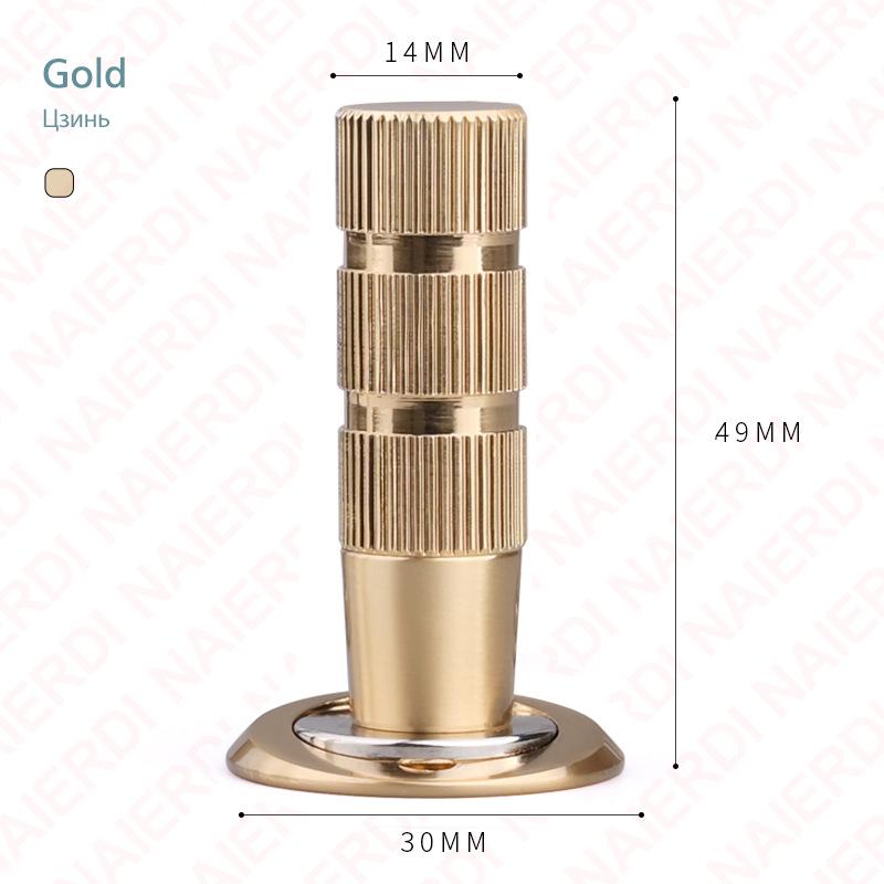 

NAIERDI Magnetic Invisible Door Stop Heavy Duty Concealed Door Stopper for Door Floor Hidden Install Silent Suction Door Holder золотий