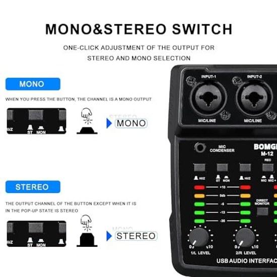 BOMGE Audio Interface XLR 3